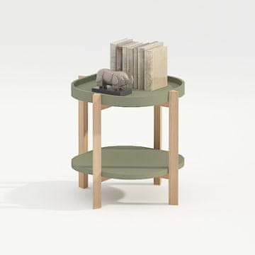 Homestar Stranska mizica NORAH 40x40x60 cm, zelena