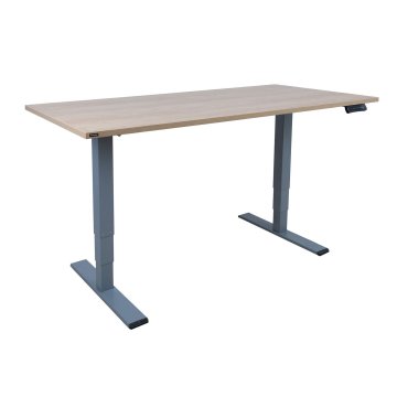 Homestar Pisalna miza ERGO OPTIMAL 160x80x62-127 cm hikorij srebrno siva