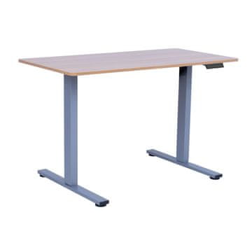 Homestar Pisalna miza ERGO FIT 120x60x71,5-116 cm hrast srebrno siva