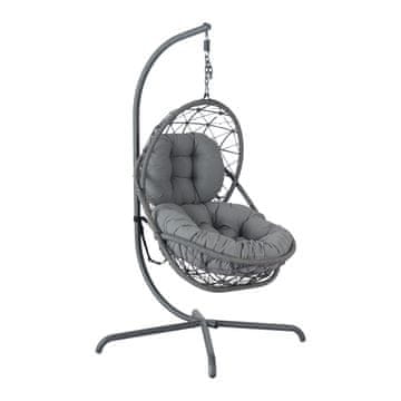 Homestar Viseči stol AMARA 134x134x196 cm, temno siv
