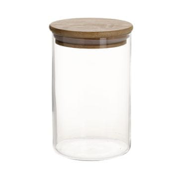 Homestar Steklen kozarec JARA D8,3xV13 cm 790 ml z bambusovim pokrovom