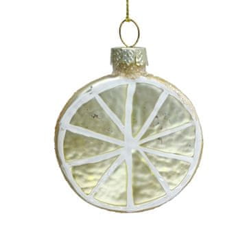 Homestar Božični okrasek JOY LEMON 6,5 cm steklo