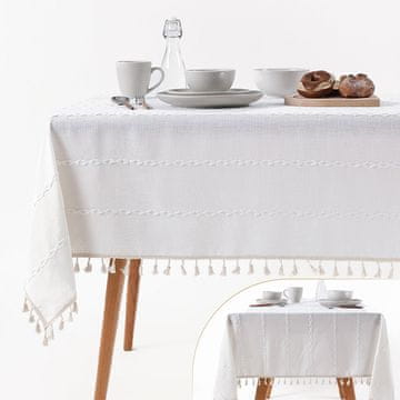 Homestar Namizna prt EASY CARE 140x180 cm, bela s cofki