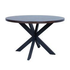 Homestar Jedilna miza VANCOUVER D120xV75 cm črni dimni hrast