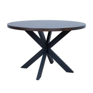 Homestar Jedilna miza VANCOUVER D120xV75 cm črni dimni hrast