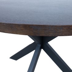Homestar Jedilna miza VANCOUVER D120xV75 cm črni dimni hrast