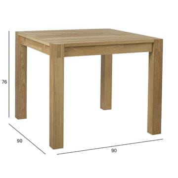 Homestar Jedilna miza CHICAGO NEW 90x90x76 cm, hrast