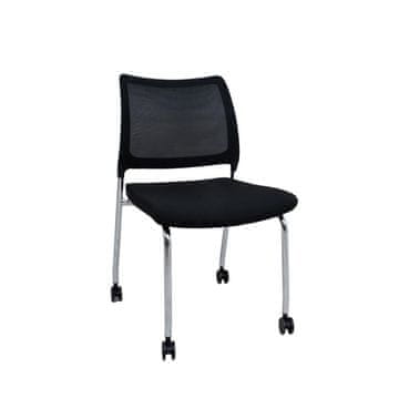 Homestar Gostujoči stol VICKI s kolesci črn