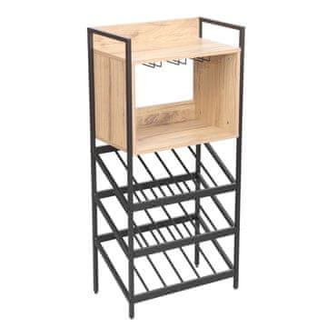 Homestar Stojalo za vino HANNES 51x30x108 cm rustikalno