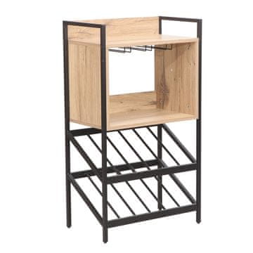 Homestar Stojalo za vino HANNES 51x30x90 cm rustikalni melamin