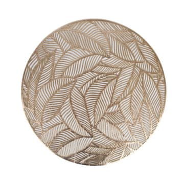 Homestar Podstavek za krožnik OKROGEL LIST D38cm, zlata