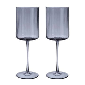 Homestar Vinska čaša DOLCE 2 kosa, V23,3 cm, siva