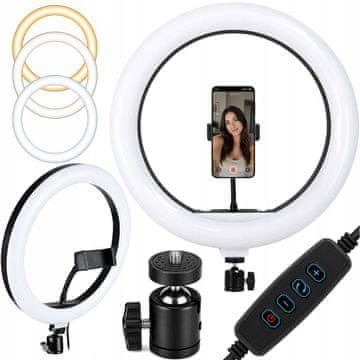 Verkgroup 35 cm LED obročasta luč za selfije z nastavitvijo barvne temperature