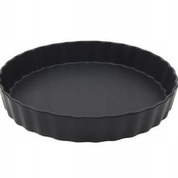 Porcelanast pekač za pite 25 cm črne barve