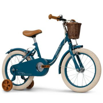 HUFFY Vintage 16" otroško kolo s košaro in pomožnimi kolesi, modro