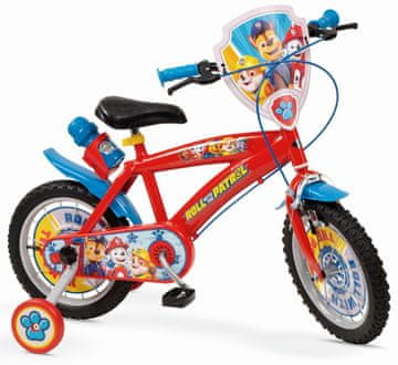 Toimsa Otroško kolo Paw Patrol 14 palc za fantka 4-6 let, rdeče barve