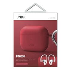 UNIQ Nexo AirPods 3. generacije ovitek + ušesne kljukice silikonski rdeč/koralni