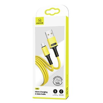 USAMS kabel U52 microUSB 2A hitro polnjenje 1m rumen/rumen SJ435USB03 (US-SJ435)