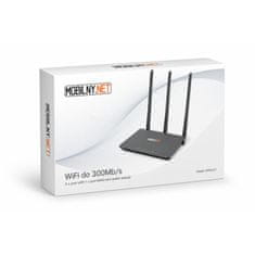 Internetni usmerjevalnik za domačo pisarno WiFi N300 3xLAN 1xWAN 3x5dBi mobile.net DW4L3v1 nov