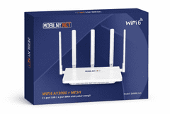 mobile.net DW6ML3V1 Zmogljiv usmerjevalnik WiFi6 Mesh WAN LAN AX3000 za domačo pisarno