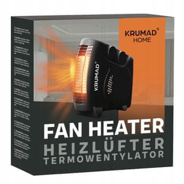 Električni grelec z ventilatorjem, termostat, regulacija moči 2000 W