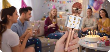 Brezžični mikrofon za otroške karaoke z Bluetooth zvočnikom USB MIX