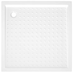 Vidaxl Tuš kad s pikami bela 90x90x4 cm ABS