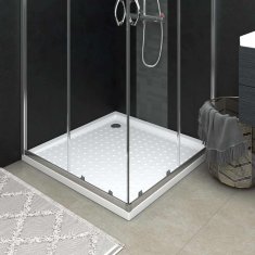 Vidaxl Tuš kad s pikami bela 90x90x4 cm ABS