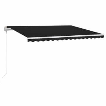 Vidaxl Avtomatska tenda LED + senzor 400x300 cm antracitna