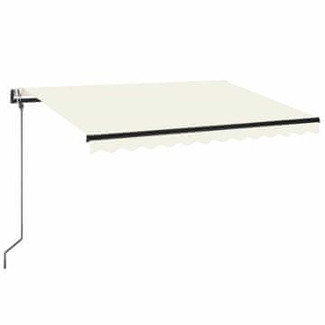 Vidaxl Avtomatska tenda LED + senzor 350x250 cm krem