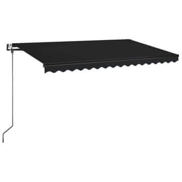 Vidaxl Avtomatska tenda LED + senzor 450x350 cm antracitna