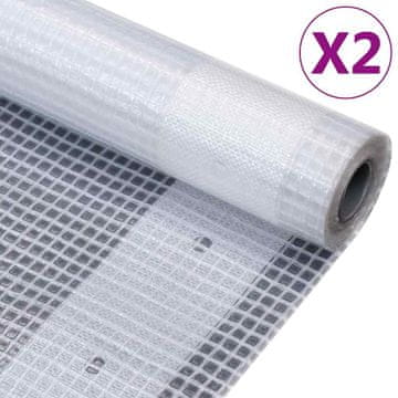 Vidaxl Leno ponjava 2 kosa 260 g/m² 1,5x20 m bela
