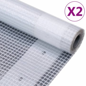 Vidaxl Leno ponjava 2 kosa 260 g/m² 2x10 m bela