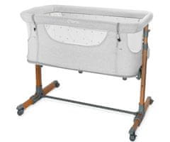 MoMi SMART BED 2.0 4v1 pametna otroška postelja, stajica, nastavljiva višina, vhod z zadrgo, 95x88x55cm, svetlo siva