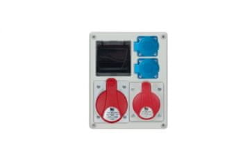 shumee Razdelilna omarica R-BOX 240 4S 1x32A/5P 1x16A/5P 2x250V, prazno okno, črno/zraven IP44 B.1701