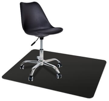 shumee Zaščitna podloga za pod fotelj 140x100 cm 0,5 mm črna