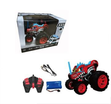 Alltoys RC kaskaderski avto s 5 kolesi, rdeč, 1:16