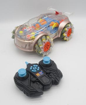 Alltoys Prozoren RC-avtomobil z dimnim, svetlobnim in zvočnim učinkom