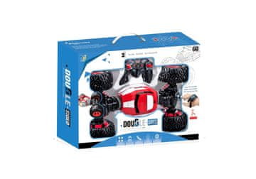 Alltoys Rdeči RC avtomobilček z upravljanjem na uro, barvnimi lučkami in 2 načinoma