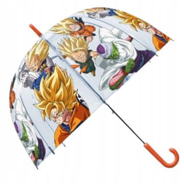 shumee Otroški dežnik Dragon Ball, prozoren, barvit, 46 cm, odporen proti dežju