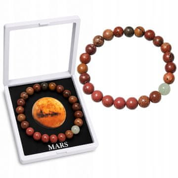 shumee Darilna kartica za zapestnico Mars Planet Space Beads Box