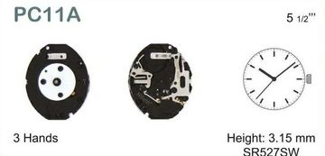 shumee Seiko PC11 5 1/2 x 6 3/4``` SC kvarčni mehanizem (319)