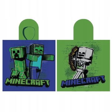 shumee Brisača s kapuco Minecraft Poncho 55x110 z licenco