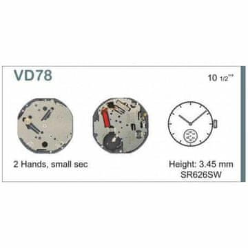 shumee Seiko VD78 A 10 1/2``` SS kvarčni mehanizem (377)