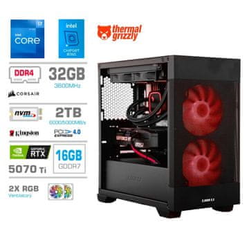 MEGA MT S7X računalnik, Intel Core i7-12700K, 32GB, SSD2TB, RTX5070Ti, FreeDOS