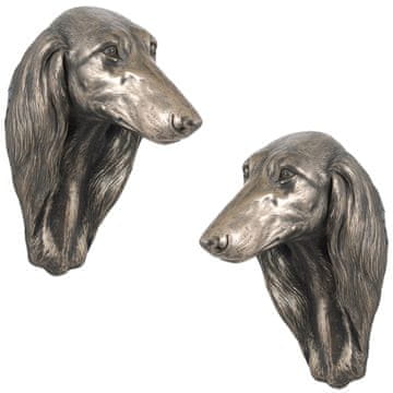 shumee Perzijski hrt, saluki - kipec psa, viseči doprsni kip, edinstvena dekoracija za ljubitelje psov znamke Art-Dog