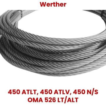 shumee Werther zamenjave: Komplet kablov za 4-stebrno dvigalo Werther 450 atlt, 450 atlv, 40 N/5