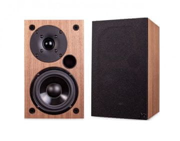 shumee Acoustique Quality wega 52 - Dvosmerni komplet prostorskih zvočnikov za police z močjo 120 W / oreh