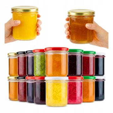 shumee 50x kozarec 350 ml stekleni kozarci za med, marmelado, meso, pašteto, konzerve