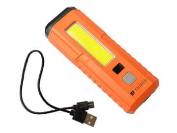 EG Univerzalna LED COB svetilka XPS 300 lm 2400 mAh, polnilna USB, z delavniško funkcijo, digitalnim prikazovalnikom polnjenja in prenosno baterijo